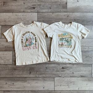 ⚡️BUNDLE⚡️ Set of 2 | Summer Hippie Graphic T-Shirts | Size: 4T